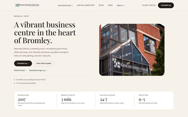 Kingfisher House Business Centre website homepage